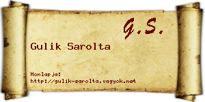 Gulik Sarolta névjegykártya